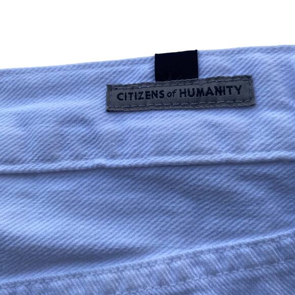New Citizens of Humanity Daria Stark White Cutoff Jean Denim Mini Skirt Size 29 - Picture 15 of 15